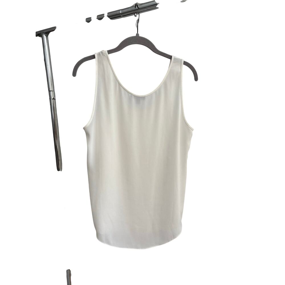 J.Crew White Sleeveless Blouse Tank Top Women’s 8 Career Office Shell - Picture 6 of 8